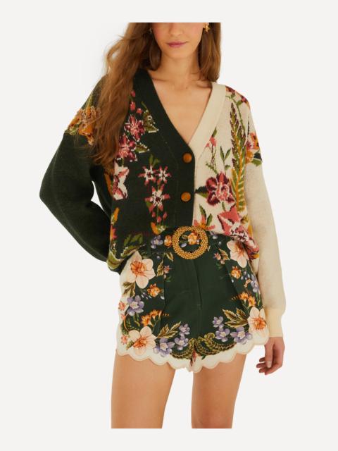 FARM RIO Mixed Nature Knit Cardigan