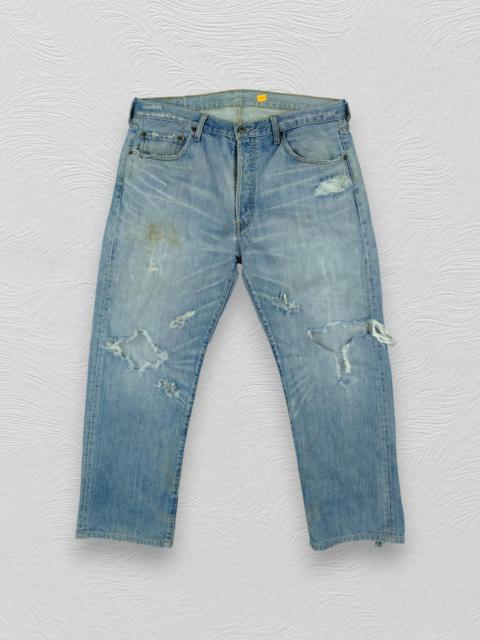 Levi's 90s Light Wash Ripped Vintage Levi's 501 36x28 Denim -JN999