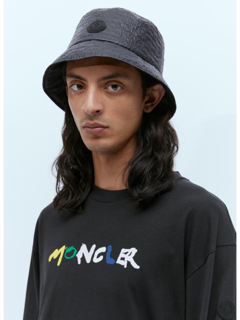 Moncler Moncler Men Logo Patch Bucket Hat