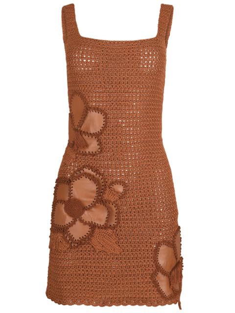 Oscar de la Renta Deboss Crochet Dress