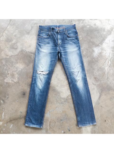 Other Designers Vintage Edwin Brand Skinny Jeans Distressed Faded Pants