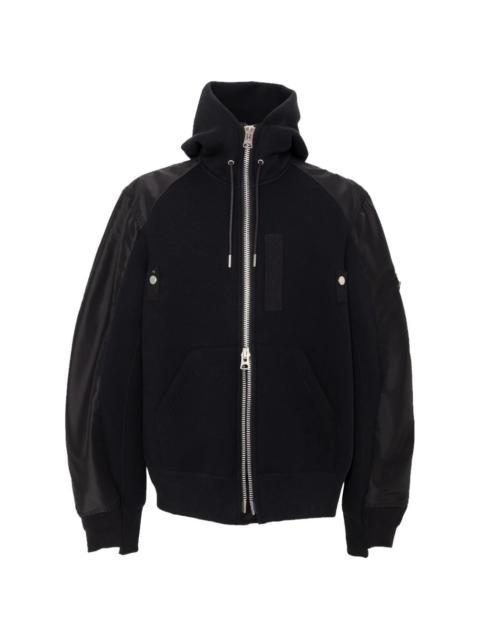 sacai Sacai Men Cotton And Nylon Hoodie