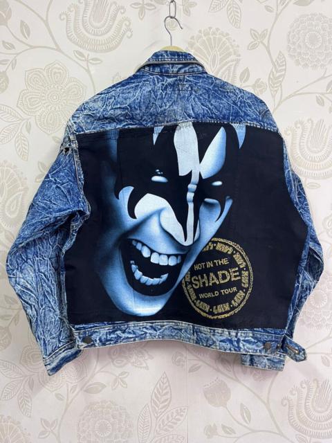 Other Designers Band Tees × KISS × Vintage - Vintage Gene Simmons Kiss Rock Band Distressed Denim Jacket