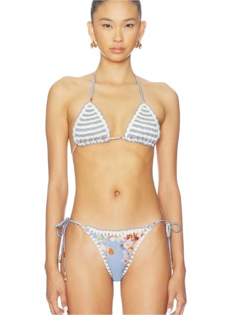 Zimmermann Awaken Crochet Triangle Bikini Top
