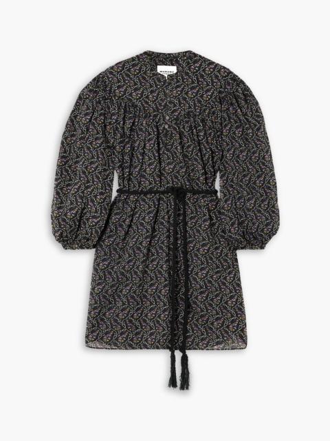 Isabel Marant Étoile Kildi belted floral-print cotton-voile mini dress