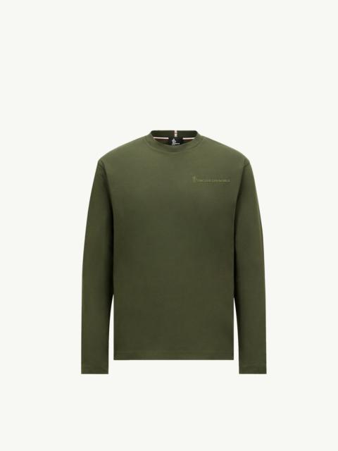 Moncler Grenoble Logo Long Sleeve Cotton T-Shirt