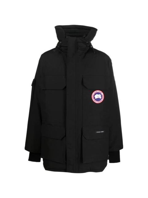 Canada Goose logo-patch hooded down jacket