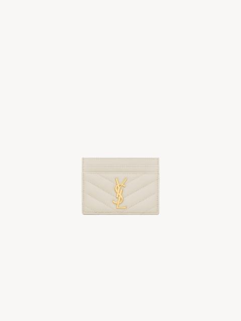SAINT LAURENT CASSANDRE MATELASSÉ CARD CASE IN LAMBSKIN