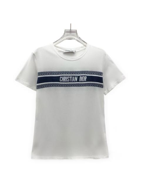 Dior Dior Logo Crew Neck Short Sleeve T-Shirt White