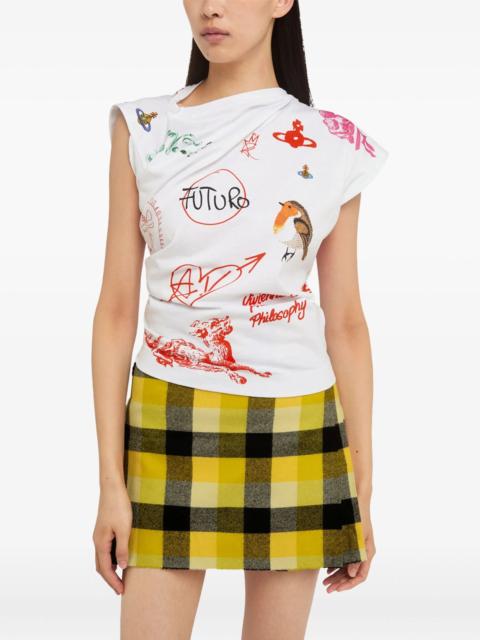Vivienne Westwood Vivienne Westwood Herbo Graphic-print Draped T-shirt