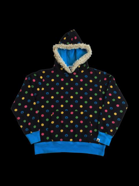 A BATHING APE® Bathing Ape Baby Milo Polka Dots Faux Fur Hoodie