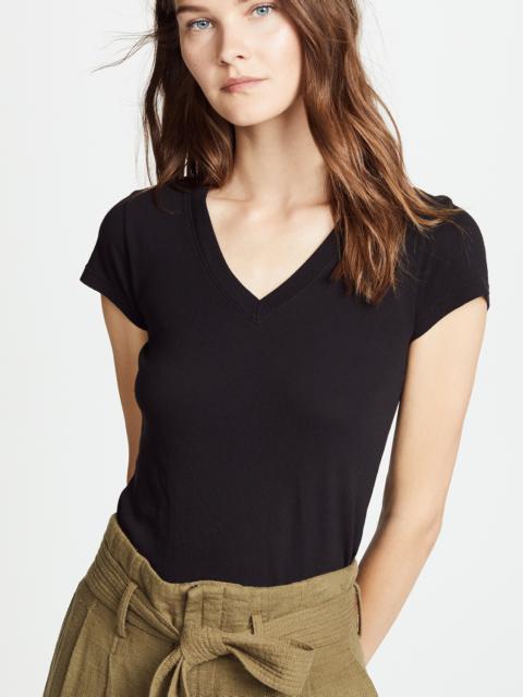L'AGENCE Becca V Neck Tee