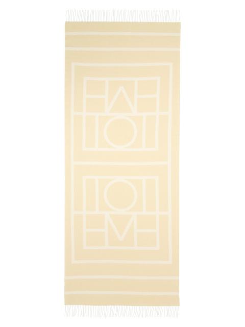 TOTEME TOTEME Monogram Fringe Scarf in Ecru/Straw at Nordstrom