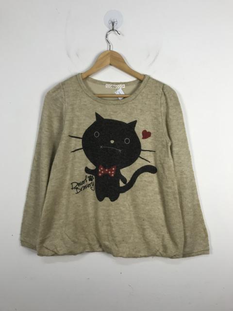 Other Designers Japanese Brand - Galyge Cute Black Cat Knitted Pullover #2961