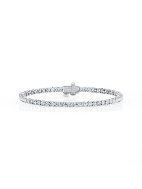 Other Designers Brilliant Diamond 5 Cttw Round Lab Grown Diamond Tennis Bracelet in 10K White Gold, G Color SI Clari