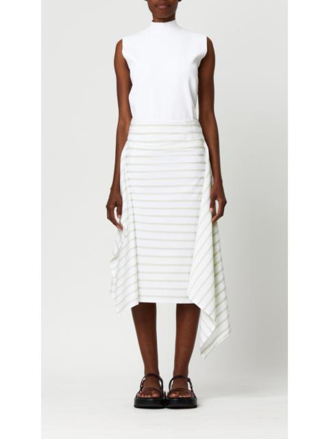 Plan C Asymmetrical Striped Skirt