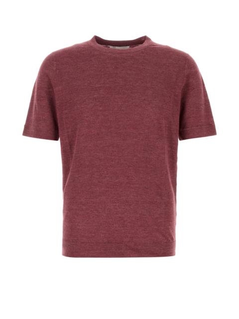 Brunello Cucinelli Tyrian purple linen blend sweater