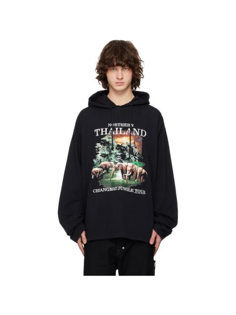 VETEMENTS Black 'Thailand' Tourist Light Hoodie