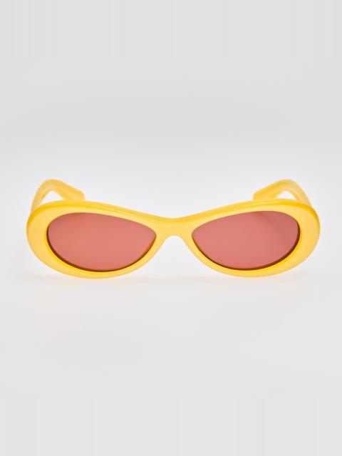 LINDA FARROW Nuvola Sunglasses in Banana