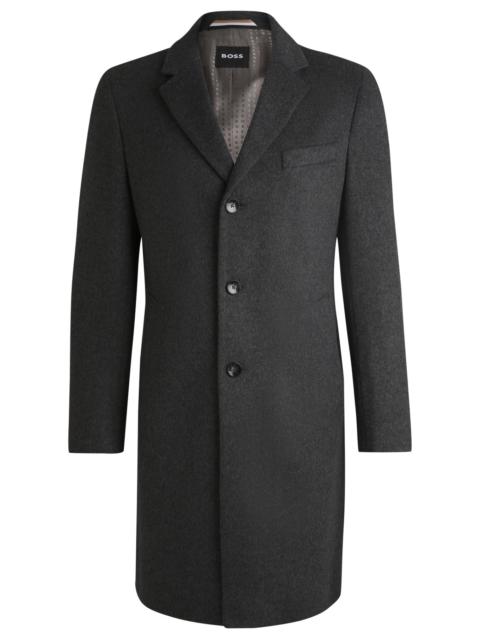 BOSS SLIM-FIT COAT IN WOOL AND CASHMERE