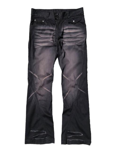Other Designers If Six Was Nine - Michel Klein acid wash spiral cut flare pants