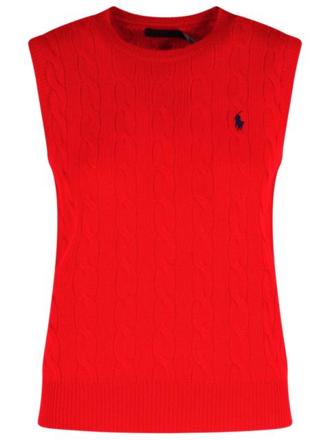 Polo Ralph Lauren Polo Ralph Lauren Red Wool And Cashmere Vest