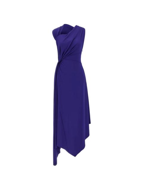 Victoria Beckham Cap Sleeve Midi Dress in Bright Indigo