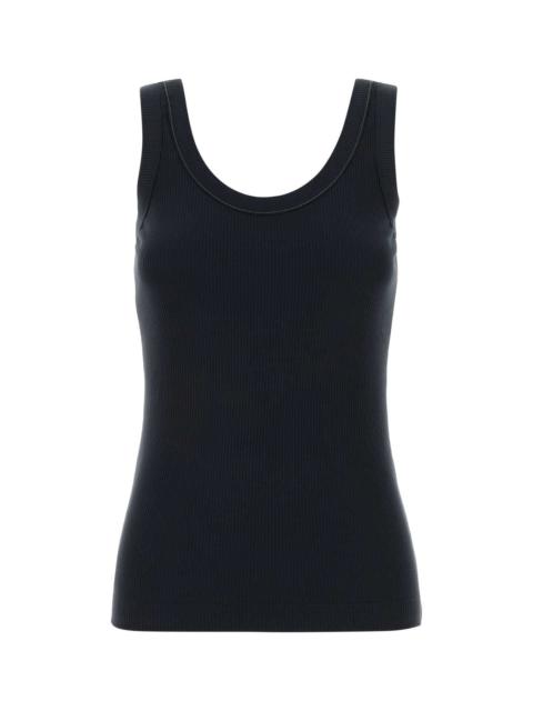 Brunello Cucinelli Brunello Cucinelli Women Dark Blue Stretch Cotton Tank Top
