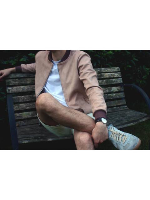 Other Designers The Rated Company - Alton Varsity Jacket - Tan (Suede Bomber)