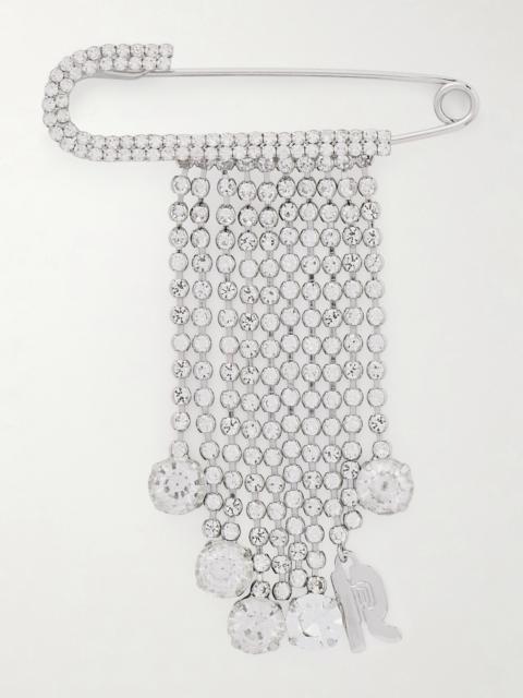 rabanne Silver-tone Crystal Brooch