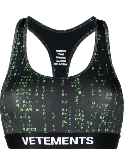 VETEMENTS logo-underband cropped vest