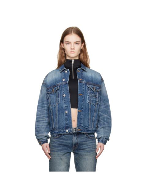 Rhude SSENSE Exclusive Blue Denim Jacket