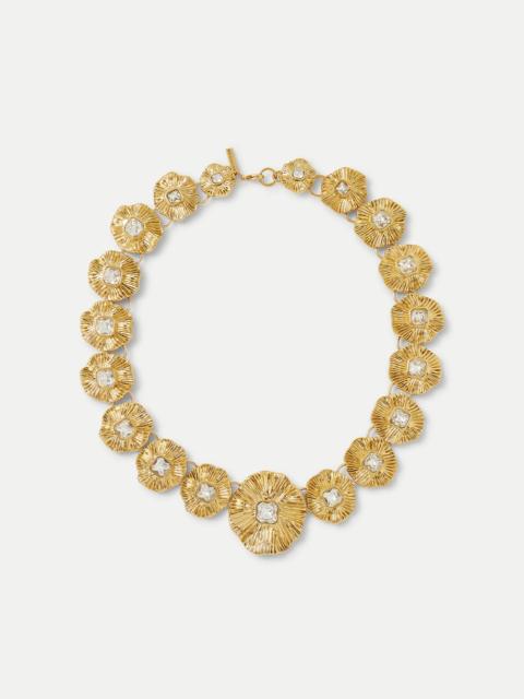 VERONICA BEARD GOLD FLORAL STATEMENT NECKLACE