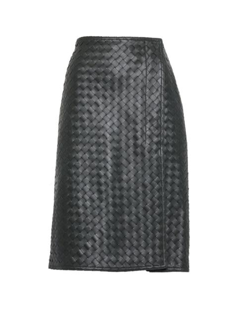 Bottega Veneta Intrecciato leather skirt