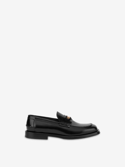 Moschino MOCCASINS IN BRUSHED CALFSKIN