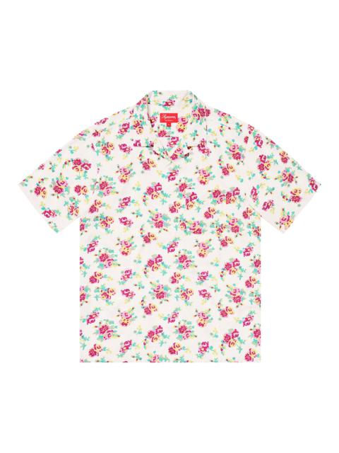 Supreme Supreme Floral Rayon Short-Sleeve Shirt 'White'