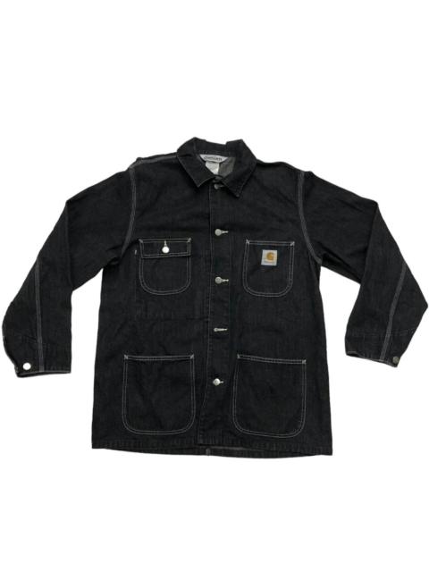 Black Denim Chore Multipocket Workwear Jacket