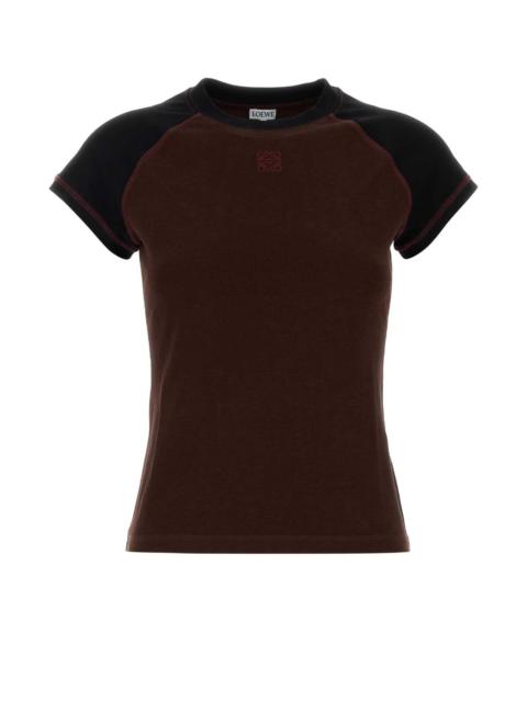 Loewe Loewe Women Brown Stretch Cotton Blend T-Shirt