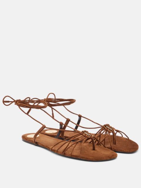 SAINT LAURENT Babylone suede sandals