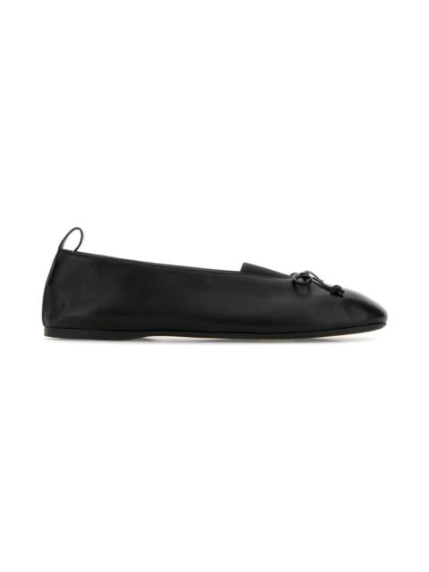 Miu Miu Black Nappa Ballerinas