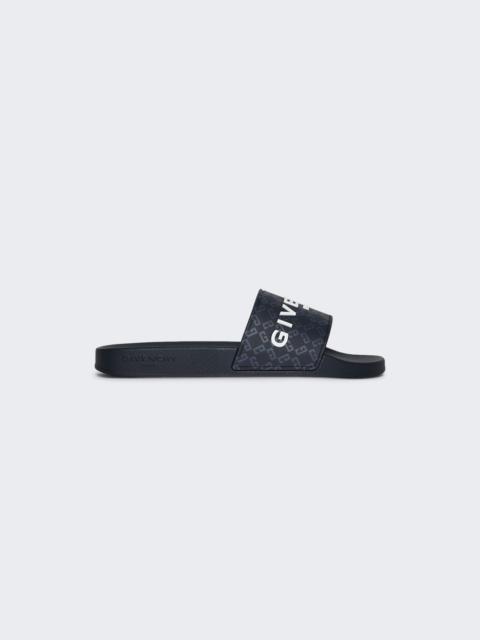 Givenchy Slide Flat Sandals Dark Blue