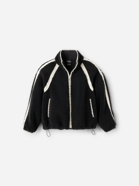 UGG ® Women's Nikia Crochet ®fluff Jacket Fleece/Recycled Materials in Black