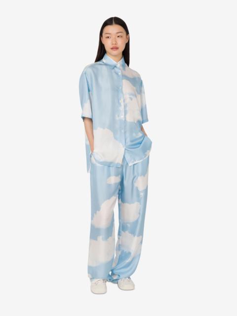 Moschino SILK TWILL SHIRT ARCHIVE CLOUDS