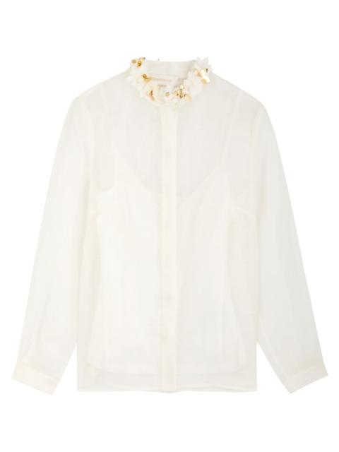 Zimmermann Zimmermann Illuminate Embellished Linen-blend Blouse