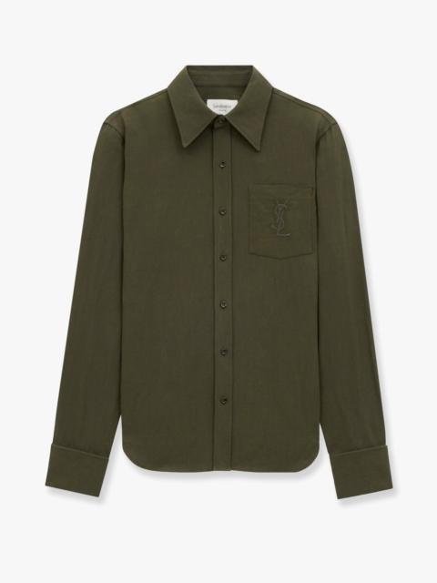 Saint Laurent Cassandre Linen And Cotton Shirt