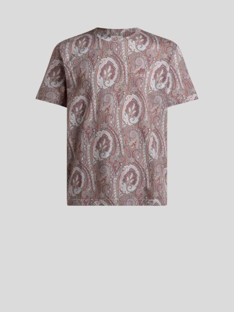 Etro COTTON T-SHIRT WITH FLORAL PAISLEY MOTIF