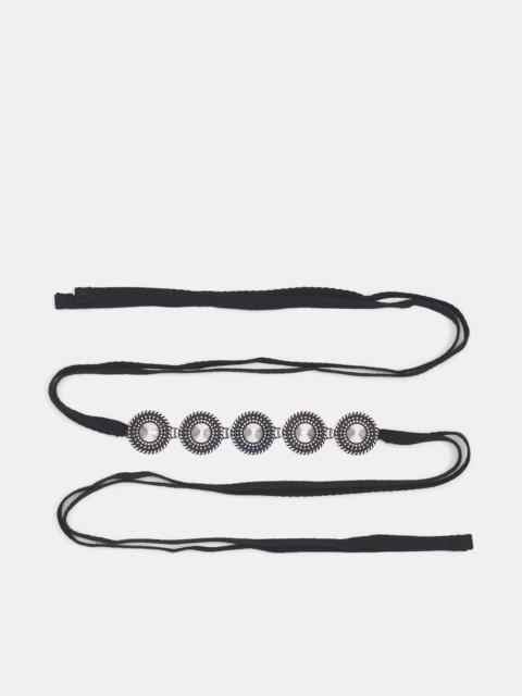 Ann Demeulemeester Black Ive Stud Braided Bracelet