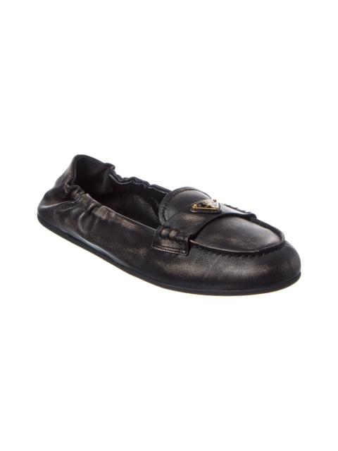 Prada Prada Logo Leather Loafer