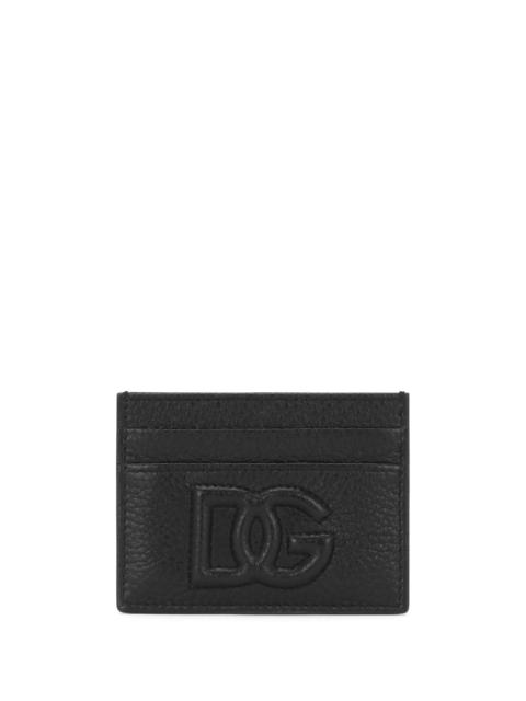 Dolce & Gabbana logo-plaque leather cardholder