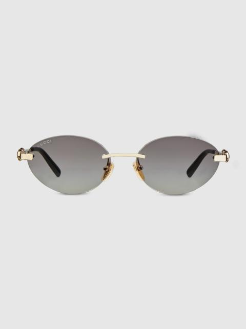 GUCCI Frameless oval sunglasses